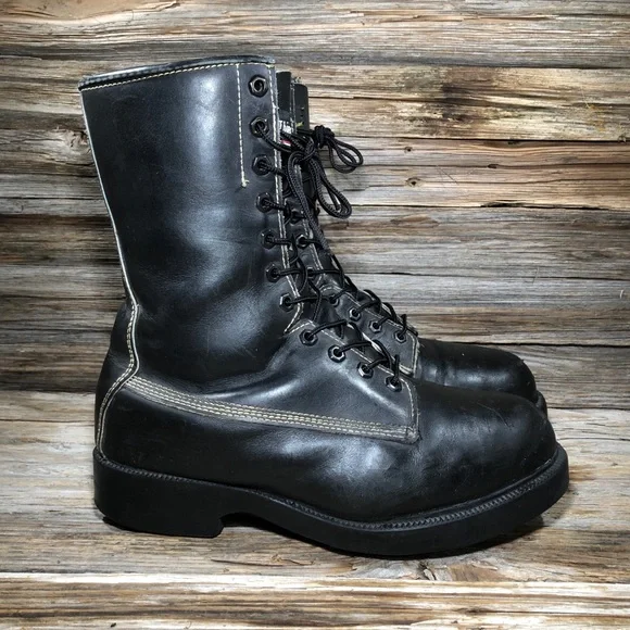 Danner? Matterhorn? Thinsulate Black Leather Steel Toe Military Boots Men US 10 - Picture 6 of 11